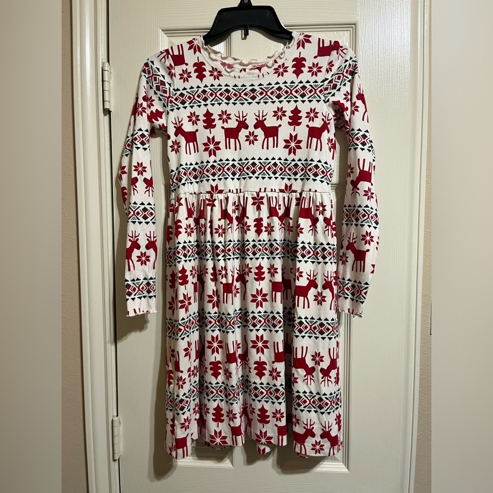 Hanna Andersson Red and White Patterned Kids Dress